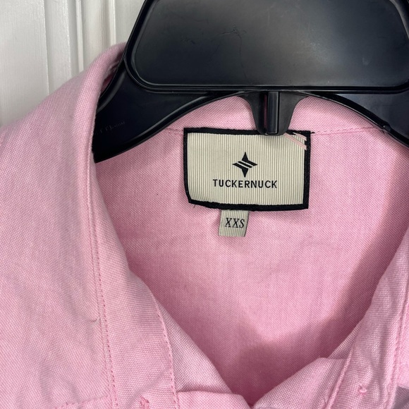 TUCKERNUCK Pink Oxford Nadine Boyfriend Button Down Shirt Womens size XXS - Picture 5 of 9